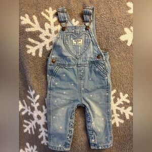 OshKosh B'gosh Denim Heart Overalls